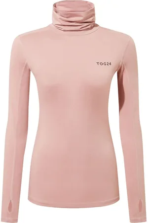 Tog 24 Pale Pink Snowdon Thermal Zip Neck T-Shirt AU 16