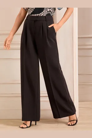 Love & Roses Black Premium Ultra Wide Leg Trousers AU 16