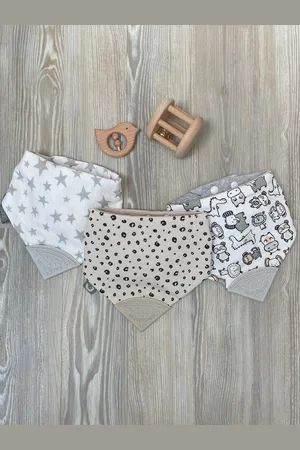 Cheeky Chompers Baby Teething Dribble 100% Cotton Bibs 3 Pack One