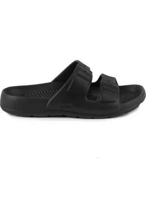 Totes Black Kids Solbounce Moulded Double Buckle Slides AU 4 (EU 21)