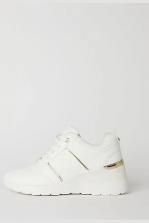 Lipsy London White Chunky Wedge Pull On Runner Trainers AU 9 (EU 40)
