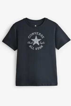 Converse Black 100% Cotton Chuck Patch Glitter T-Shirt S