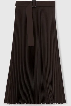Reiss Ava Pleated Belted Midi Skirt AU 4