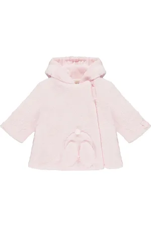 Emile et Rose Pink Deep Pile Fleece Jacket With 3D Bunny And Hood Up to 1 Month (56cm)