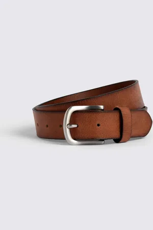 Moss Dark Brown Casual Leather Belt S