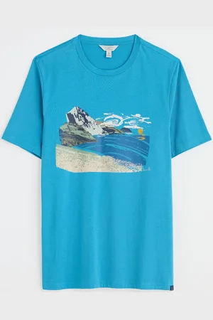 Seasalt Cornwall Cobalt Blue Mens Midwatch 100% Cotton T-Shirt L