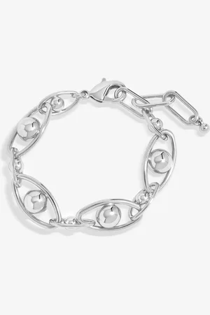 Jon Richard Silver Tone Polished Orb Chain Bracelet One