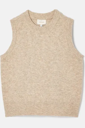 Joules Holly Camel Regular Fit Knitted Vest M