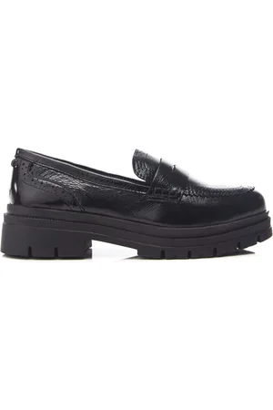 Moda In Pelle Fabri Brogue Detailing Chunky BlackLeather Loafers AU 7 (EU 38)