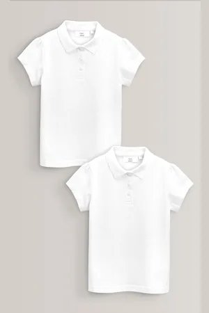 Next Regular Fit 100% Cotton Short Sleeve Polo Shirts 2 Pack (3-16yrs) 3 Years (98cm)