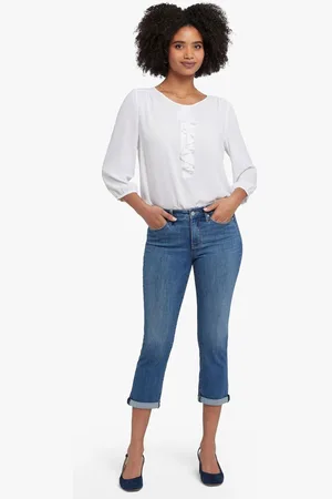 NYDJ Blue Chloe Capri Jeans AU 10