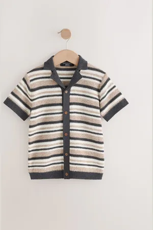 Next Textured Revere Collar Short Sleeve Knitted Polo Shirt (3-16yrs) 11 Years (146cm)