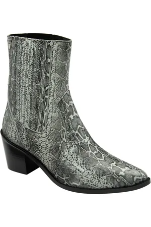 Ravel Grey Snake-Print Leather Ankle Boots AU 9 (EU 41)