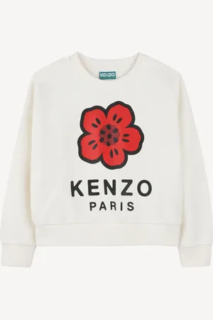 Kenzo Long Sleeve Floral Logo White Sweatshirt 8 Years (128 cm)