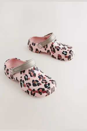 Next Pink Animal Print Clogs AU 12 (EU 30.5)