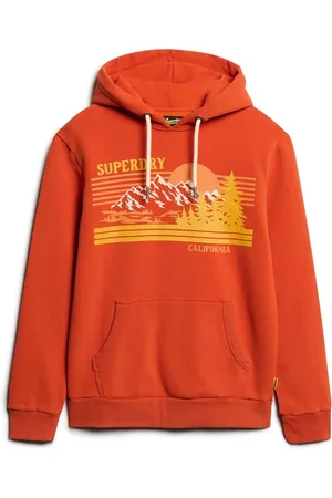 Superdry Rust Orange Outdoor Graphic Stripe Hoodie XL