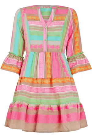 Joe Browns Boho Jacquard Flared Sleeve Tunic Mini Dress AU 10