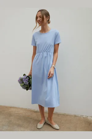 Threadbare 100% Cotton Smock Style Midi Dress AU 16