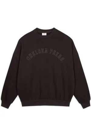Chelsea Peers Brown Cotton Embroidered Logo Sweatshirt AU 14