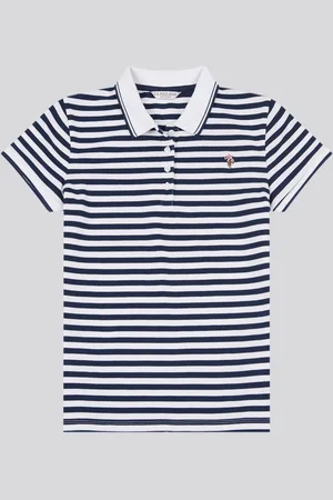 U.S. Polo Assn. U. S. Polo Assn Womens Stripe Polo Shirt L