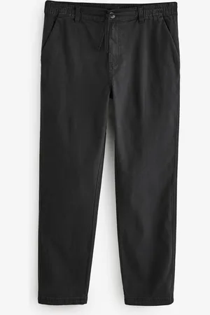 Threadbare Black Elasticated Waist Regular Fit Chino Trousers 34r