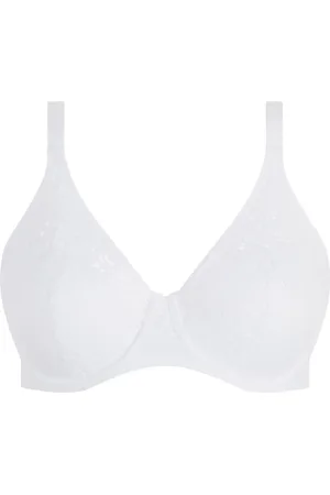 Chantelle Norah Soft Feel Floral Print White Underwired Bra 38 D