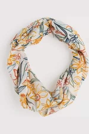 Seasalt Cornwall Yellow May Garland Circle Scarf One