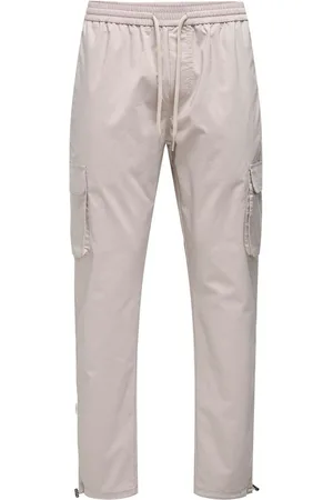 Only & Sons Grey Slim Fit Straight Leg Tech Cargo Trousers XL