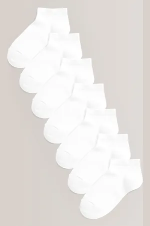 Next White 7 Pack Cotton Rich Trainer Socks 12.5-3.5