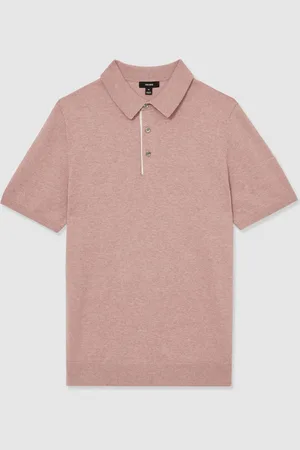 Reiss Finch Contrast Placket Polo Shirt With Cotton L