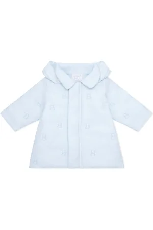 Emile et Rose Blue Microfibre Jacket With All Over Emb Bear and Hood 6 Months (68cm)