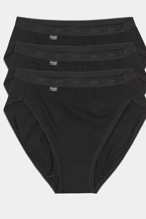 Sloggi Basic+ Tai Black Briefs 3 Pack AU 16