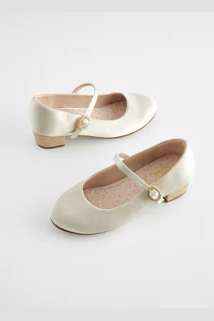 Next Standard Fit (F) Mary Jane Flower Girl Heel Shoes US 4 (UK 3)