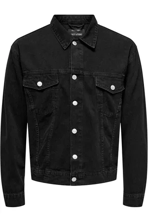 Only & Sons Black Denim 100% Cotton Jacket S