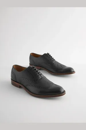 Next Leather Wing Cap Brogue Shoes AU 8 (EU 42)