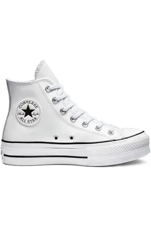 Converse White Platform Lift Chuck Taylor Leather High Trainers AU 8 (EU 39)