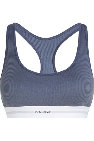 Calvin Klein Blue Rib Lightly Lined Bralette XS