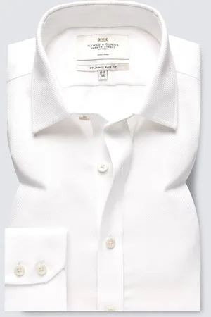 Hawes & Curtis Slim 100% Cotton Non-Iron Fabric Interest Shirt AU 41 Regular