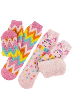 Totes Pink Supersoft Winter Slipper Christmas Socks 2 Pack 9298cm