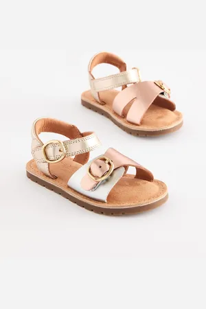 Next Metallic Leather Buckle Touch Fastening Sandals AU 6 (EU 23)