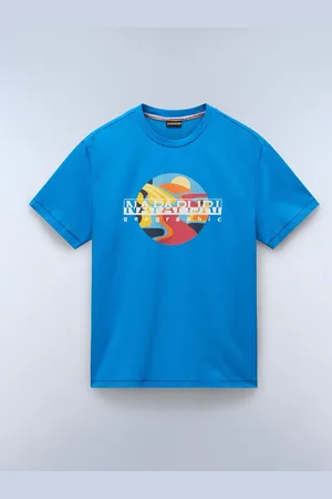 Napapijri Blue Valdor Short Sleeves 100% Cotton T-Shirt xlarge