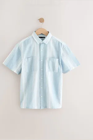 Next Short Sleeve Linen Blend Stripe Shirt (3-16yrs) 10 Years