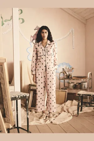 Cath Kidston Pink Spot Button Through Pyjamas AU 12 L
