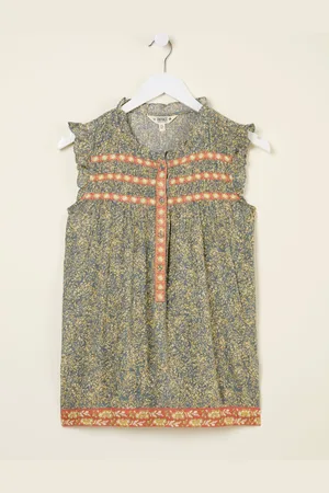 Fat Face FatFace Patsy Mid Grey Air Ditsy Tunic AU 14
