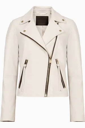 AllSaints AllSaints Cream Dalby Biker Jacket AU 12