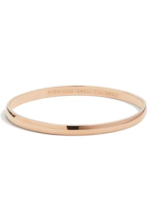 Kate Spade Pink Stop And Smell Roses Gold Tone Bracelet One