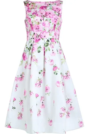 Gina Bacconi Sophia Floral Print Midi Dress AU 14