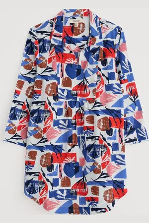 Seasalt Cornwall Black Multi Fal Water Printed 100% Cotton Tunic AU 14