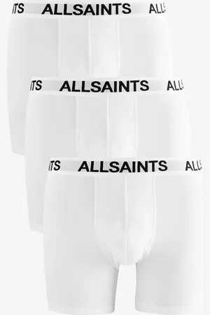 AllSaints AllSaints White Cotton Boxers (Contour Pouch) 3 Pack L