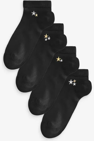 Next Sparkle Stars Embroidered Motif Trainer Socks 4 Pack One